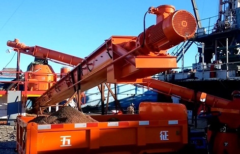 Screw Conveyors is used to transport the drilling cuttings in drilling waste mangement