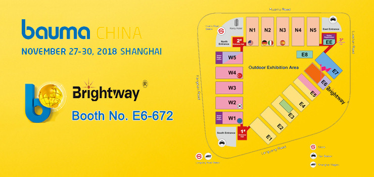 Brightway will exhibit at bauma China 2018 in Shanghai