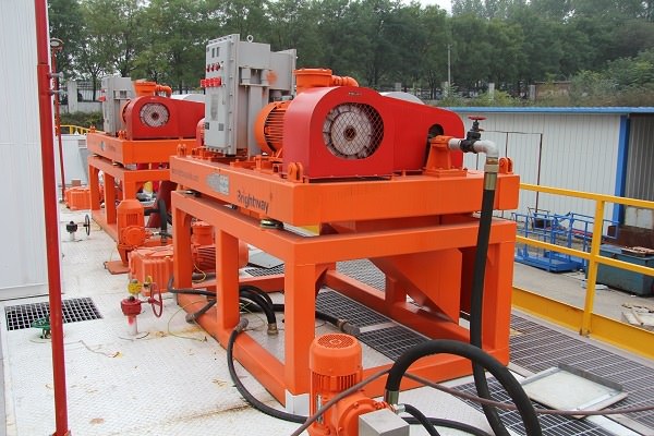 Decanter centrifuge at a worksite